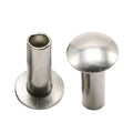 2mm to 8mm Flat Pan Head Aluminum Stainless Steel Hollow Semi Tubular Rivets Metal Material Various Sizes Available