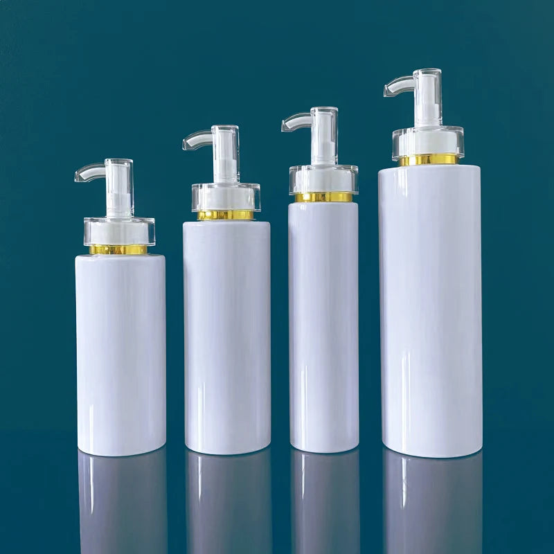 Versatile Sizes White PET Plastic Pump Bottles for Skin Care Serum Shower Gel Body Lotion Packaging Beauty Products