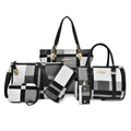Large Capacity Women Solid Color 6 in 1 Set Crossbody Bag Pu Leather Ladies Tote Bags Women Shoulder Handbag Set