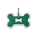 8 Color Custom Logo Zinc Alloy Pet Anti Loss Lettering Flash Powder Dog Tag Bone Tag