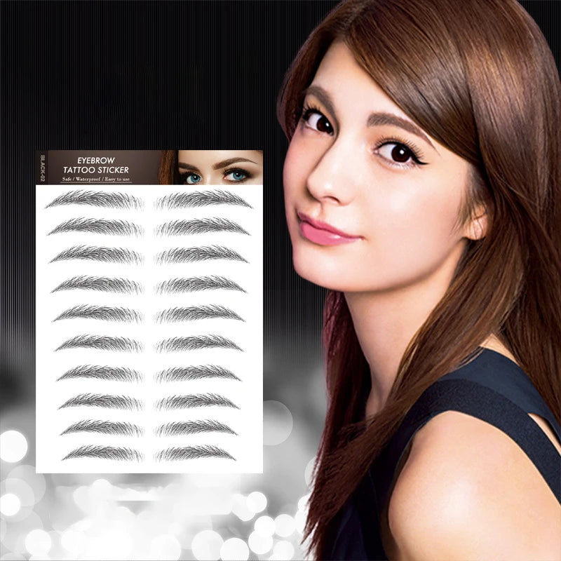 Cheap Price Hot New Design Waterproof 4D Natural Temporary Faked Makeup Eyebrow Tattoo Sticker Water Transfer Paper PET Film CE