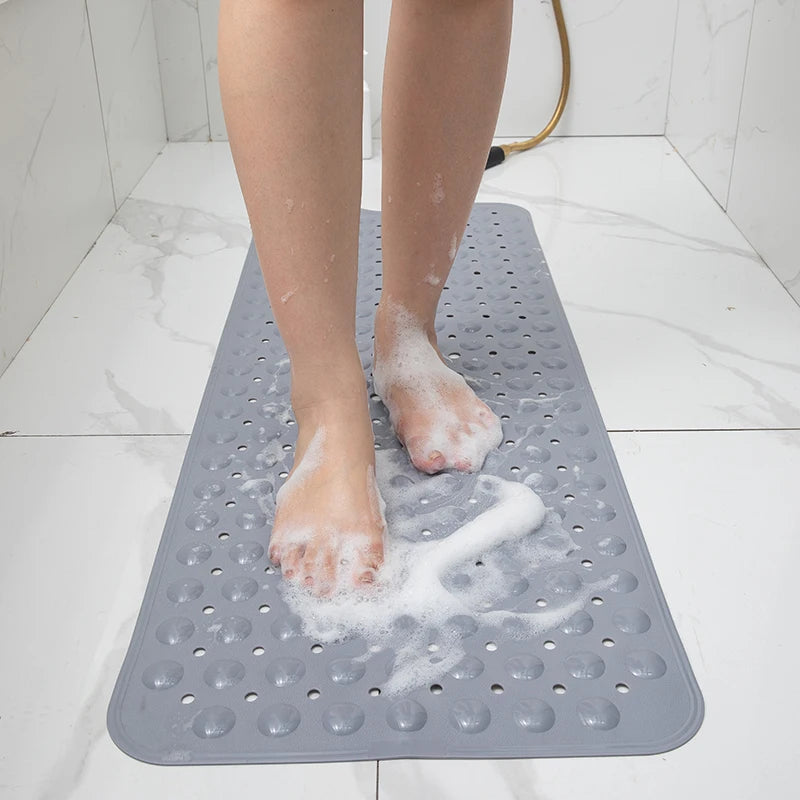 Bathroom Products Hollow Bath Mat Rectangular PVC Non-slip Shower Mat With Suction extra Long Bath Tub & Shower Mat 99x40 cm