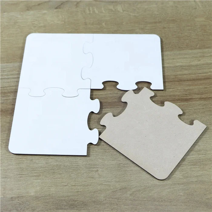 4 Pieces Square Toddler Jigsaw Toys Thermal Transfer Printing Eco-Friendly Customized Wood Puzzle