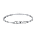 RINNTIN SB91 Tennis Bracelet 2mm Round Cut Tennis Bracelet Clear CZ Stone 925 Sterling Silver 14k Gold Plating Women Jewelry