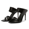 Custom Plus Size Tip Toe High Heel Mules Summer Shoes Women Latest Design Ladies Slippers Shoes and Sandals