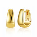 Wholesale Custom Brass Fashion Jewelry 18K Gold Plated Geometric Circle U Shape Hoop Earrings for Women Jewelry
