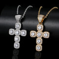 Hip Hop Iced Out Pendant Large Size AAA Cubic Zircon Jewelry Cross Pendant Necklace