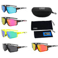 2025 Custom Logo Outdoor Polarized Mountain Bike Glasses Wholesale PC TAC Sports Cycling Sunglasses White/Purple Adults Unisex