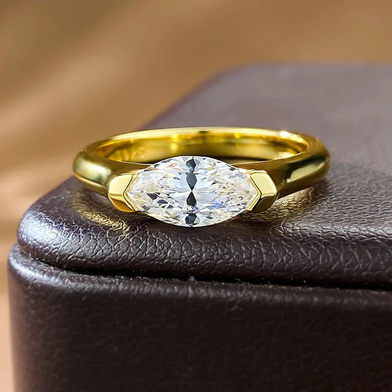 High Quality 925 Sterling Silver 5A Zircon Ring Wedding Ring