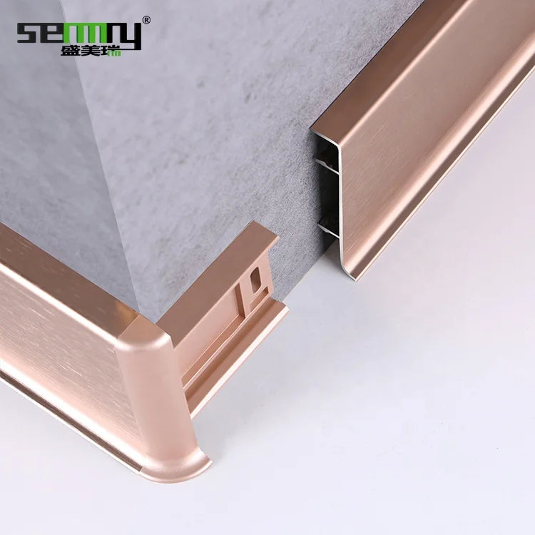 Aluminum Profiles Floor Tile Corner Trim Aluminium Profile Mothproof Skirting Board Wall Skirting Board Metal Tile Trim Corners