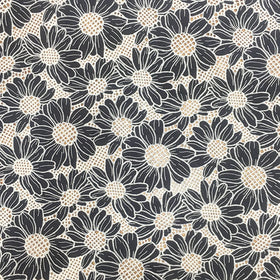 Wholesale Fabric Hollowed Out Three-dimensional Sunflower Pure Cotton Fabric Embroidered Cotton Fabric