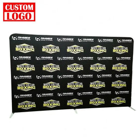 Tension Fabric Backdrop Display for Exhibition & Trade Show Custom Sizes 280gsm Warp Knitted Fabric with Aluminium Pole Frame