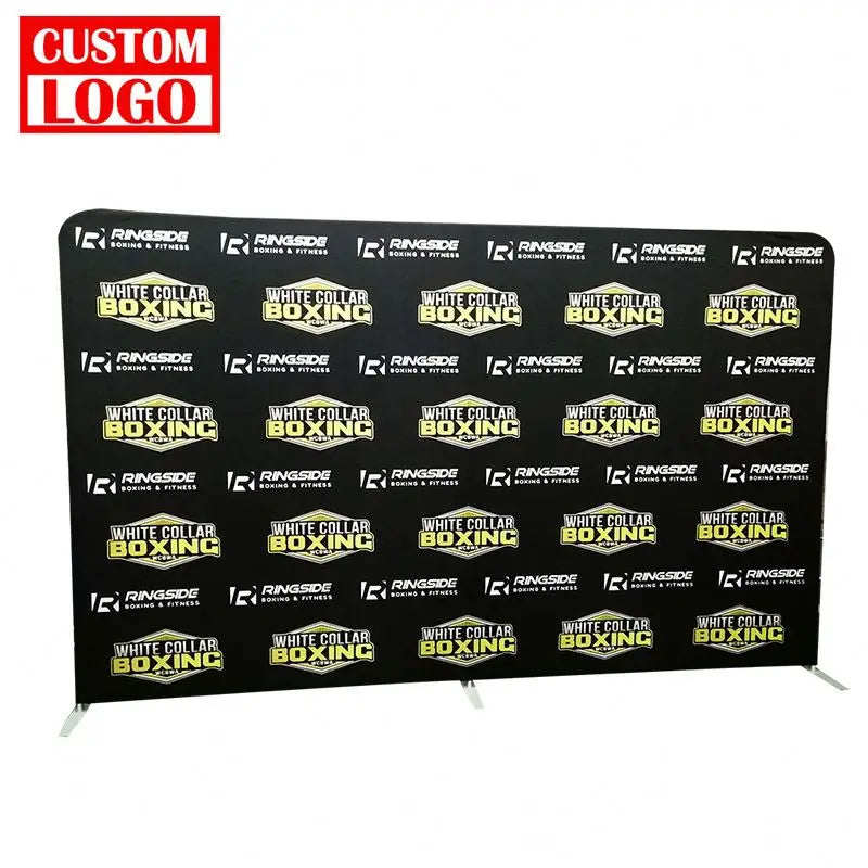 Tension Fabric Backdrop Display for Exhibition & Trade Show Custom Sizes 280gsm Warp Knitted Fabric with Aluminium Pole Frame