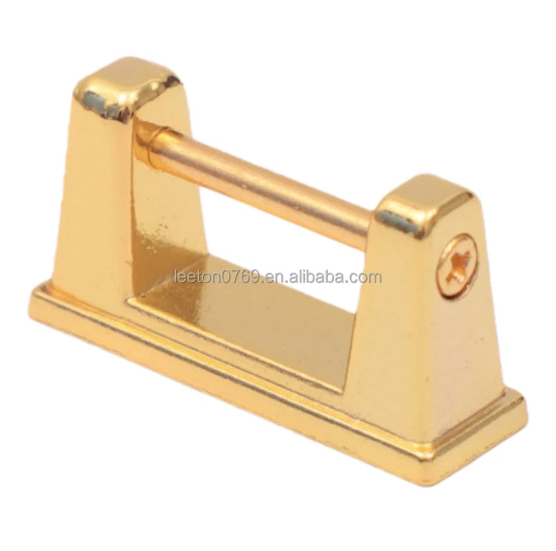 Stock Supply Box Accessories 35 X 11mm Shiny Gold and Shiny Nickel Straight Metal Box Handle Base