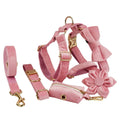 Custom Luxury Nylon Pet Harness Luxury Dog Leash Set Puppy Leads Accessories Puppy Collars With Pop Bags