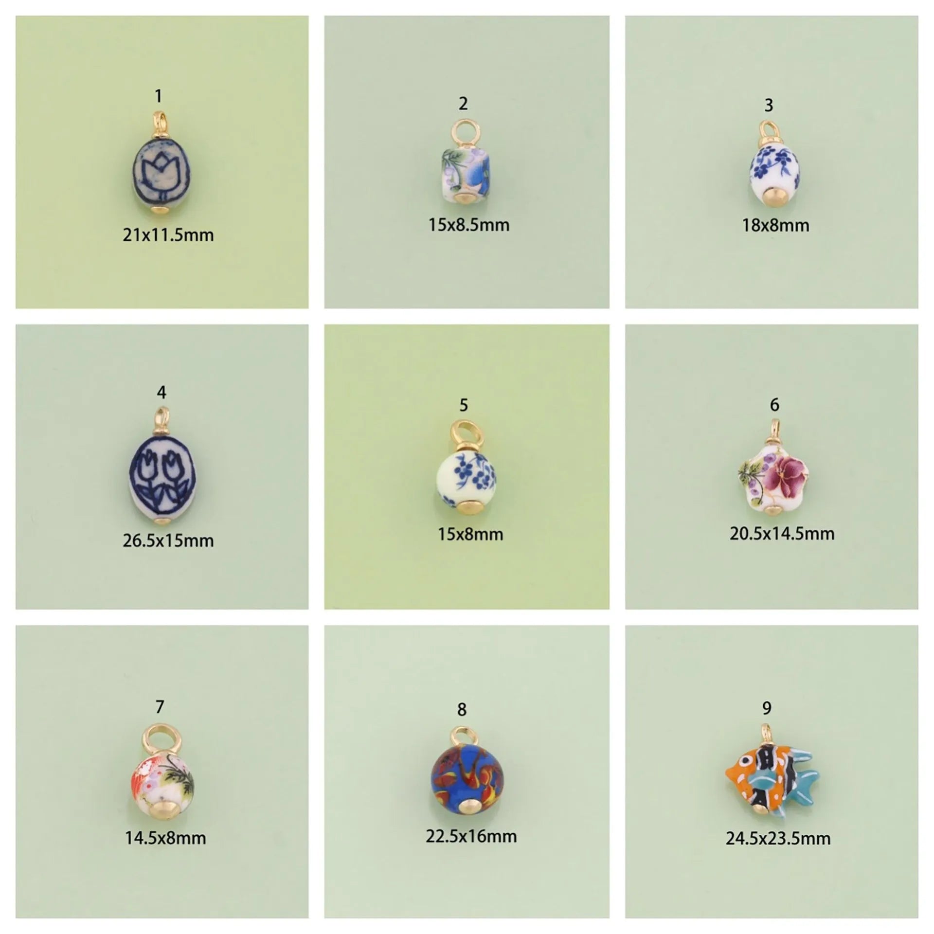 Popular Fashion Stainless Steel Gold Plated Jewelry Accessories Flowers Small Fish Ancient Style Elements Necklace Pendant