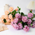 3 Heads One bunch Decorative European Fabric Peony Noble Artificial Silk Peony Flowers Wedding Arrangement Home Decoration