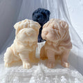 Shar Pei Dog Puppy Candle Mold Animal Puppies Soy Wax Silicone Mould Dog Lover Home Decor