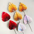 AK Folding Paper Fan Birthday Cake Topper for Party Decorations Happy Birthday Paper Cake Topper