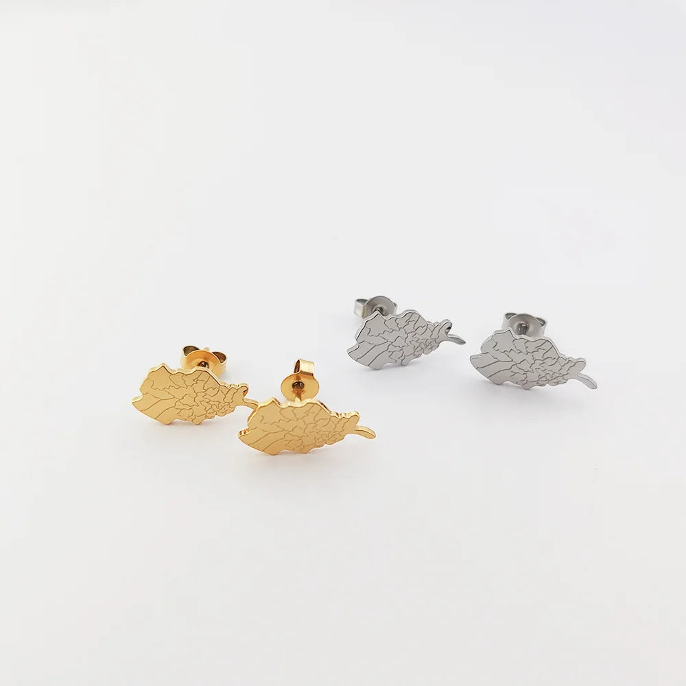 Afghan Earrings Gold Plated Earring Studs Aretes Acero Inoxidable Wholesale  Jewelry 2024 Afghan Jewelry
