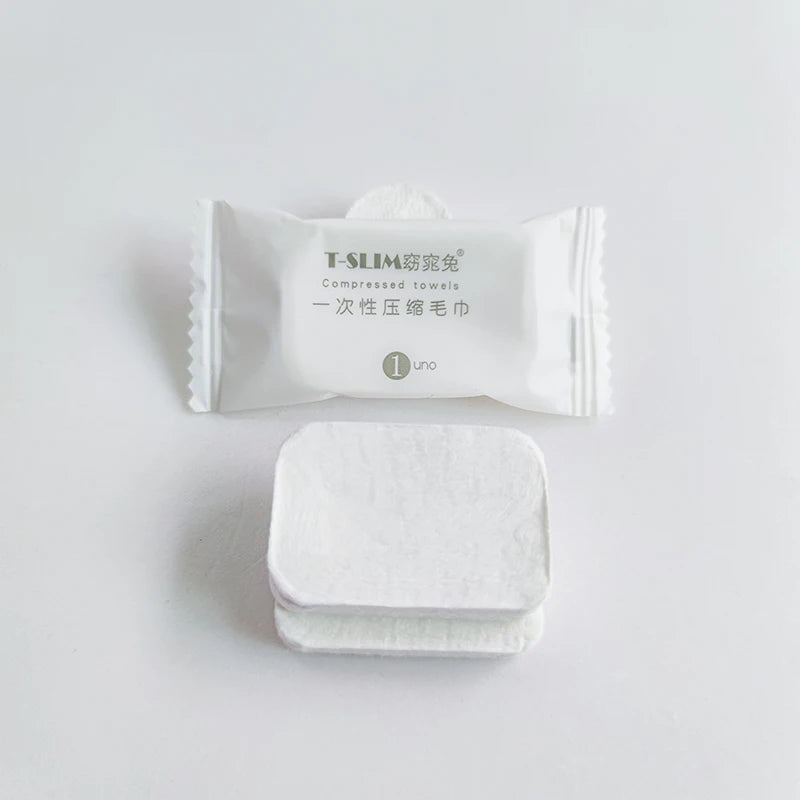 Disposable Pellet Towel 90 GSM Biodegradable Soft Water Uptake Nail Face Makeup Cleaning Compressed Towel