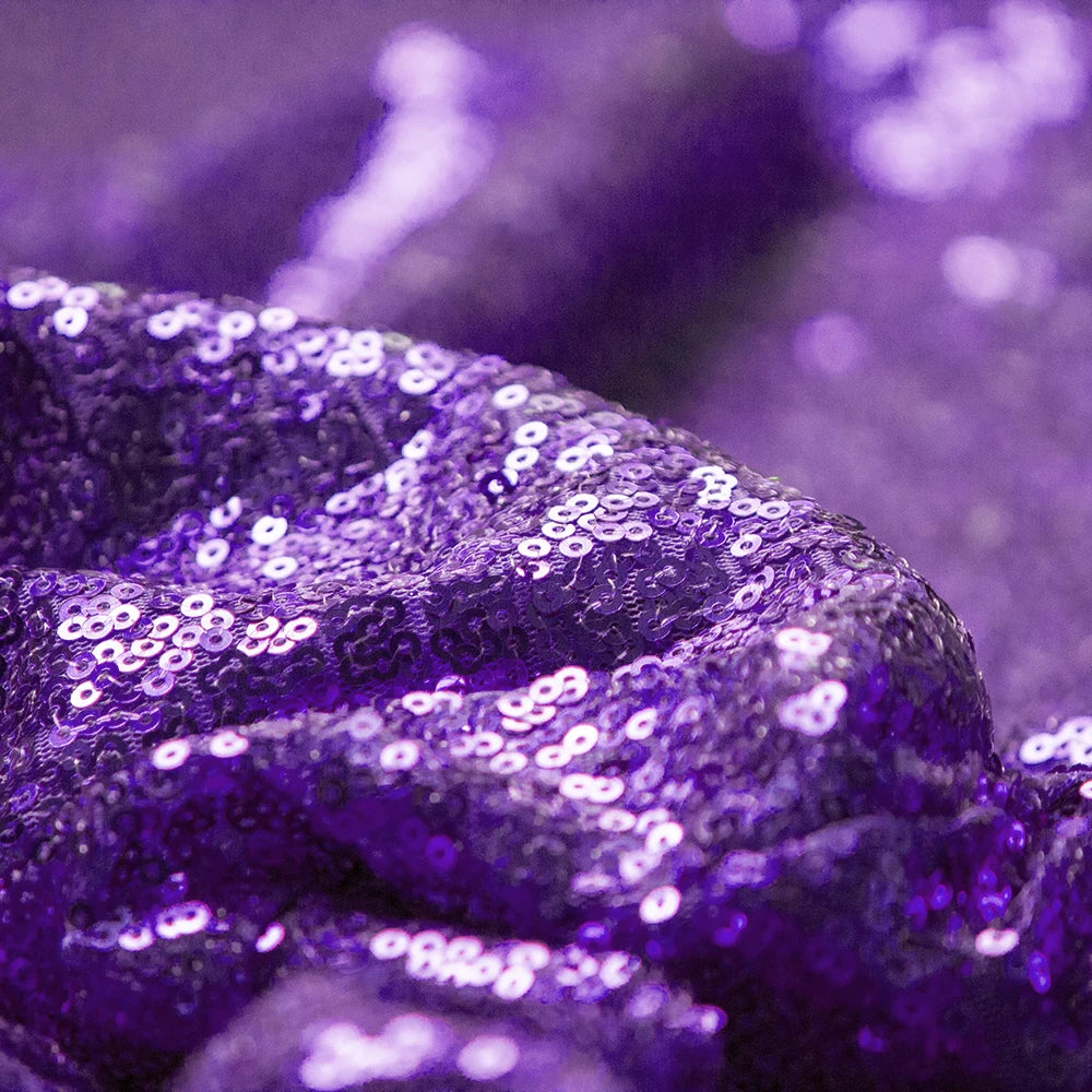 3mm Sequin Fabric Wholesale 100% Polyester Double-Sided Sequin Table Embroidered Mesh Fabric