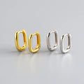 New Geometric Simple Design Korea Style 925 Sterling Silver Huggie Earrings for Women