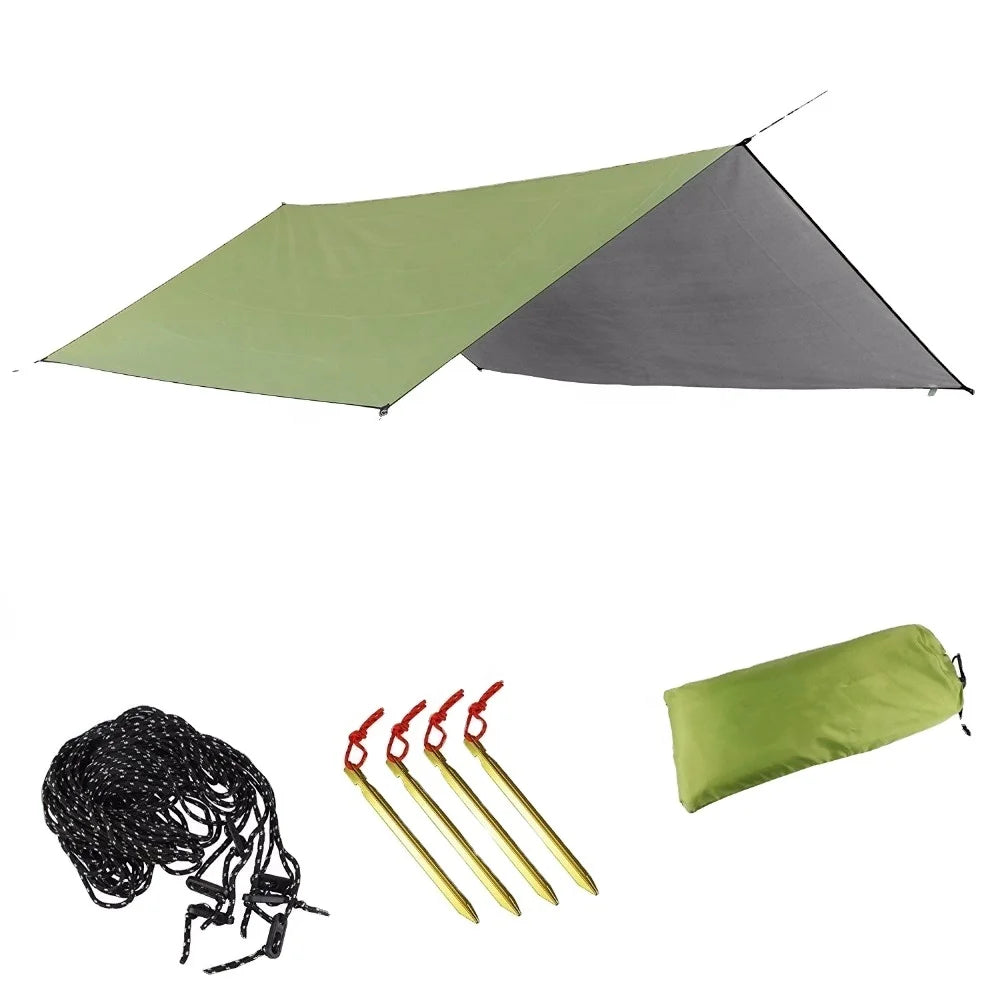 Woqi Outdoor Camping  Tent  Rain Fly Tarp    PU 3000  Waterproof Camping Hammock With Mosquito Net  Tree Strap