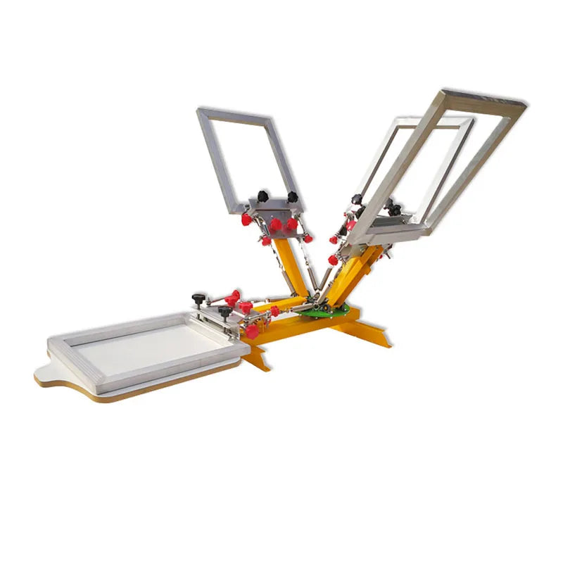 Easy Adjusting DIY T-shirt 4 Color 1 Station Silk Screen Printing Press Silk Screen Printer