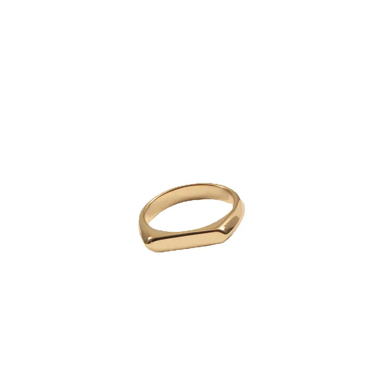 Simple Fashion Stainless Steel Ringer Ring Jewelry Gold Plated D Shape Earring