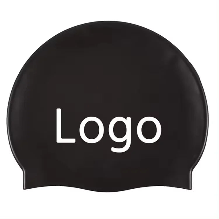 Woman Long Hair Flexible Silicone Swim Cap with Custom Printing Swim Cap Kids