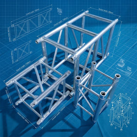 Global KVAKE 500*600 Welded Guangdong Event Outdoor Exhibit Lighting Stage Trade Show Booth Aluminum Truss System