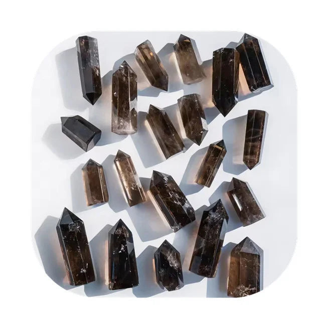 New Arrivals Premium Crystals Wand Points Healing Stones Smoky Quartz Crystal Tower for Decor