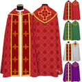 Drop Shipping Unisex Church Catholic Vestments Cape Cloak Priest Celebrant Chasuble Mass Vestments Robe