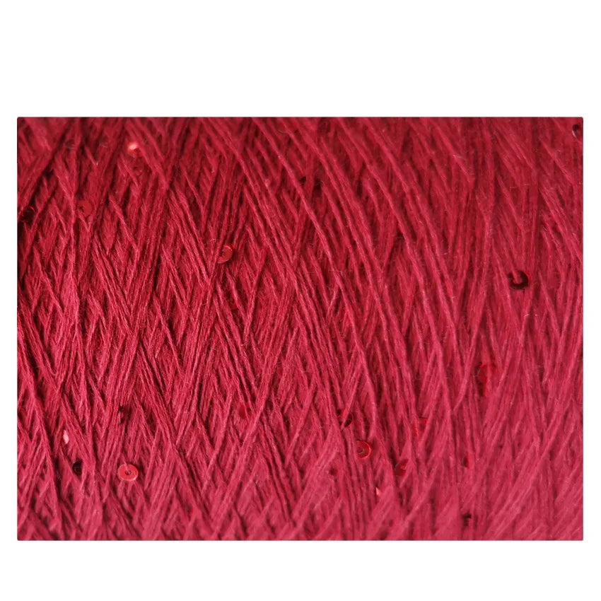 100% Cotton Colorful Sequin Yarn Eco-Friendly 2MM 3MM Paillette Beads for Knitting Bling Dyed Fancy Yarn