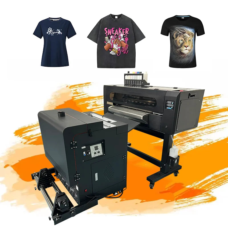 60mm Dtf Printer Printing Machine with Powder Shaking Machine Dtg Transfer T-shirt XP600 Dtf Impresora 60cm