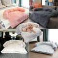 Popular Plush Kennel Plush Blanket Dual-use One Pet Kennel Dog Sofa Bed Deep Sleep Dismantling Washing Round Dog Ke