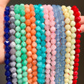 Wholesale 8MM Star Cut Faceted Yellow Blue Red Jades for DIY Bracelet Jewelry Making Stone Beads