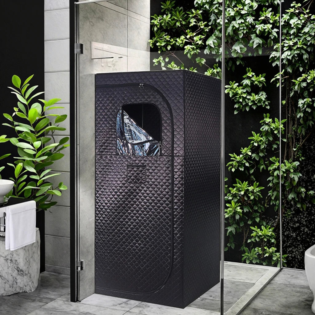 Portable Modern Design Home Spa Far Infrared Sauna Tent One Person Capacity Wet Steam Remote Control Foldable Personal Sauna Box