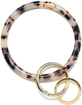 Hot Sale Acrylic Acetate Acrylic Resin Round Bracelet Wristlet Keychain Bangle Keyring for Women