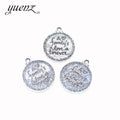 YuenZ Antique Silver Colour English Nameplate Charms Fit Earring Keychain Hair Card Pendant Diy Jewelry Accessories 20*17mm S275