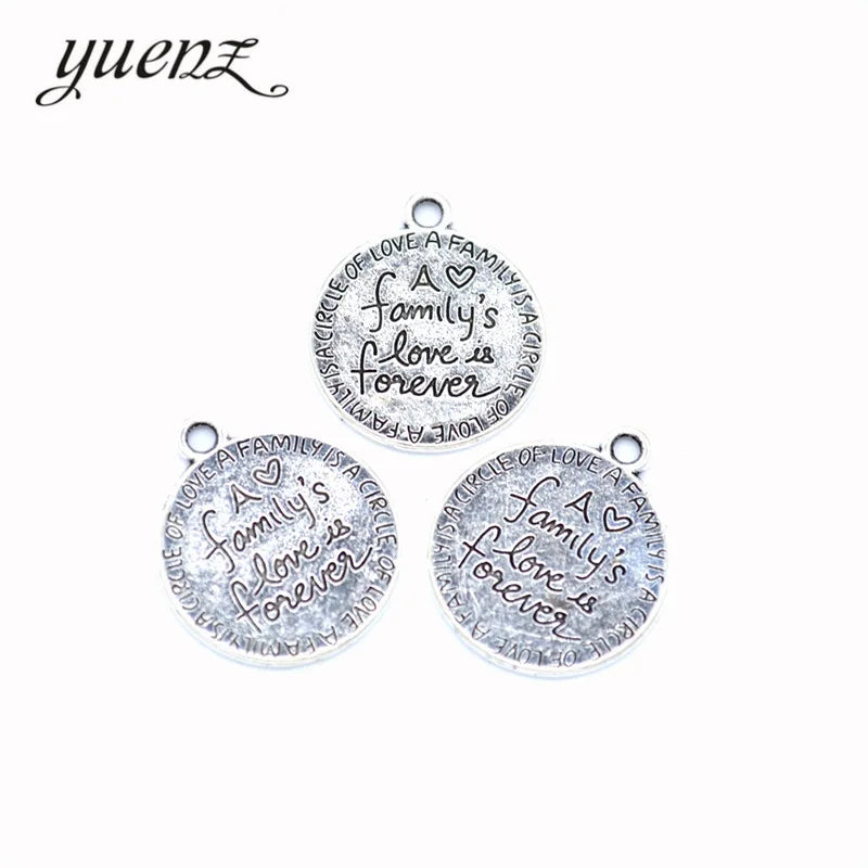 YuenZ Antique Silver Colour English Nameplate Charms Fit Earring Keychain Hair Card Pendant Diy Jewelry Accessories 20*17mm S275