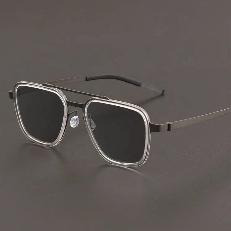 Double Bridge Designer Sunglasses for Men Polarized Titanium City Shades Sunglasses Glasses for Sun Unisex My Logo Gafas De Sol
