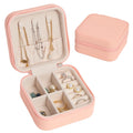 Wholesale Custom Mini Square Velvet PU Leather Jewelry Box Small Storage Organizer for Travel for Travel