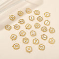 Beimai OEM Necklace Accessories Gold Plated Stainless Steel Letter Shell Jewelry Accessories Charms For Jewelry Making