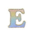 Factory Topaz Wholesale Small Patches Colorful Letter Sequin Glitter Rhinestone Silicone Loose Rhinestones Type
