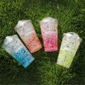 Wholesale 450ml Coffee Plastic Summer Tumbler Double Wall Tumbler Cups Water Bottle in Bulk with Straw