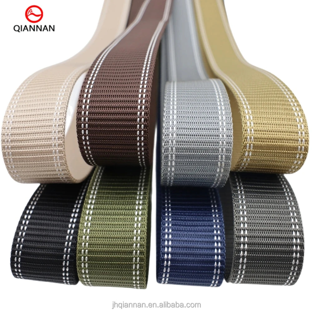 Manufacturer Directly Supplies 38mm Wide 2.2mm Thick High Tenacity 100% Polyester Jacquard Webbing Belts Binding Accessories