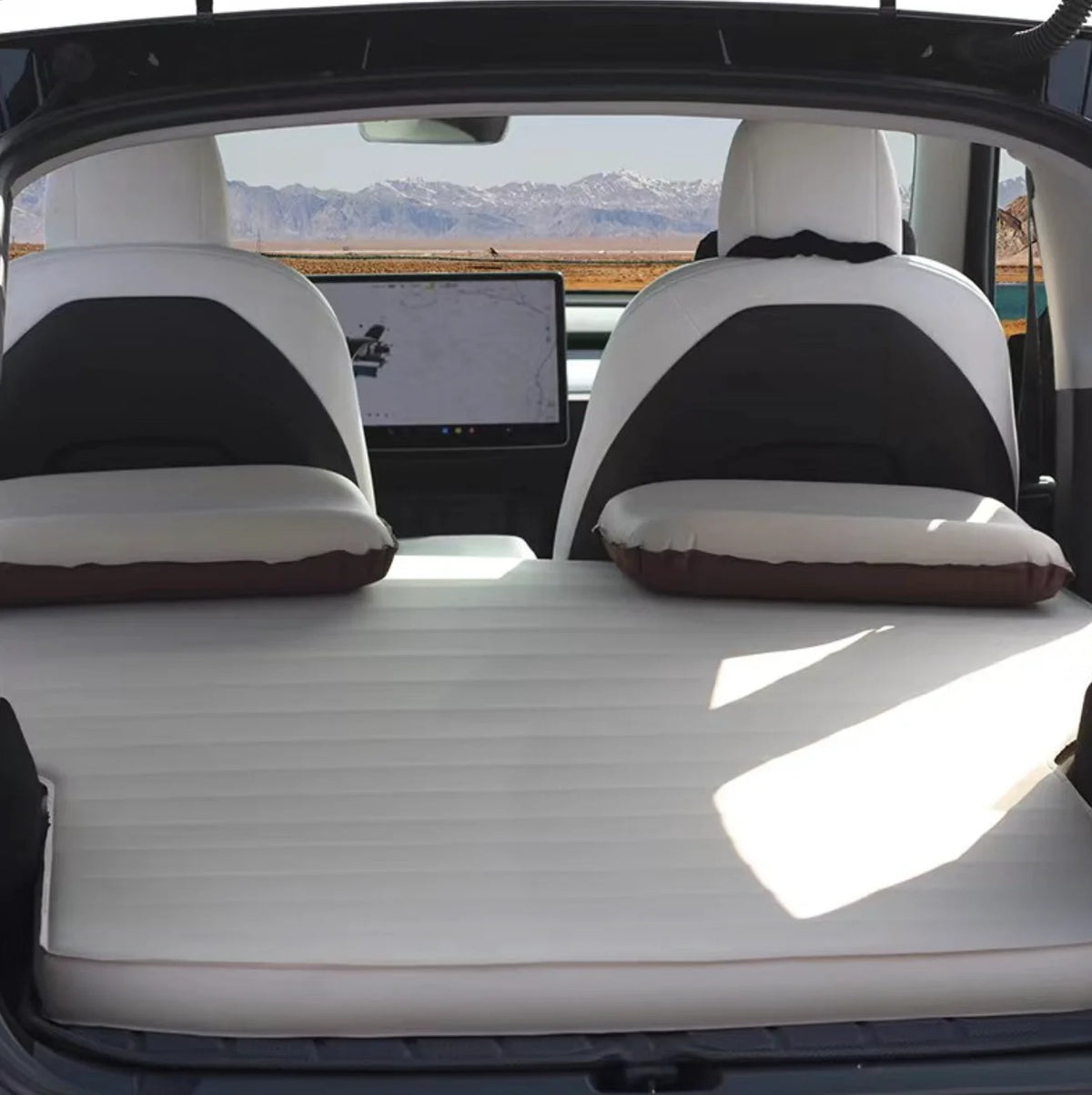 Tesla Model Y Camping Mattress for Car Travel Nylon Automatic Inflatable Foldable Sleeping Pad