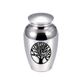 Engraved Tree of Life Mini Cremation Urn for Human Pet Ashes Memorial Urns Funeral Casket Stainless Steel Keepsake 70*45mm